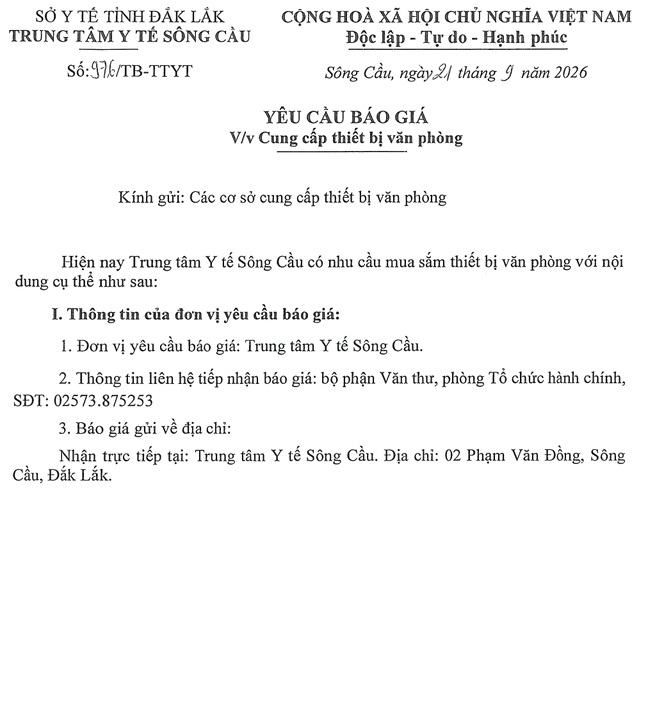 YCBG Cung cấp thiết bị văn phòng